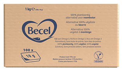 Becel 100% Plantaardig Altern. V.  Roomboter 10 Gr