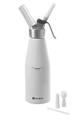 Hendi Slagroomapparaat Wit Alu 0,95L