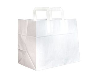 Rabo Verpakkingen Draagtas Papier Wit 26X17x25cm