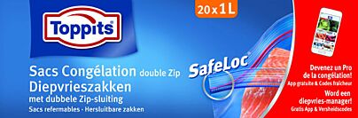 Toppits Diepvrieszak Safeloc 20X1liter