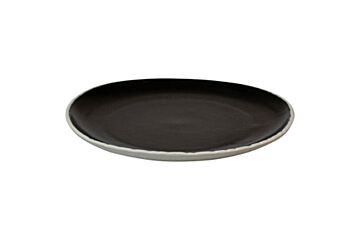 Q Authentic Natura Bord Zwart 22 Cm