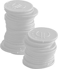 Hendi Consumptiemunten - 100 St. Wit 100 St. Ø25mm