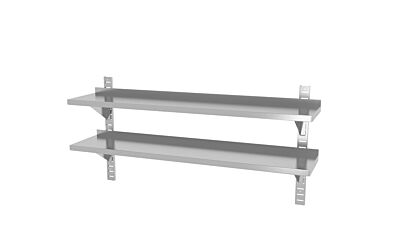 Hendi Dbbl Verstelbr Wandplank 2 Beugel 140X30x60cm