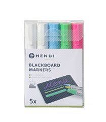 Hendi Krijtstiften 6 Mm Wit 2X, Blauw, Groen, Roze