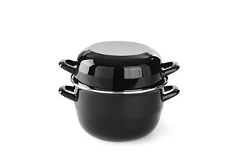 Hendi Mosselpan Geemailleerd 35L Ø220x(H)195Mm