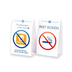 Fletcher Tafelkaart Thuisbezorgd/Niet Roken Met Logo