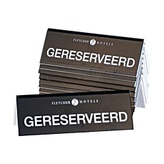 Fletcher Gereserveerd Bordje Zwart Met Logo
