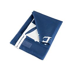 Fletcher Spun Vlag 200X300cm Blauw Met Logo