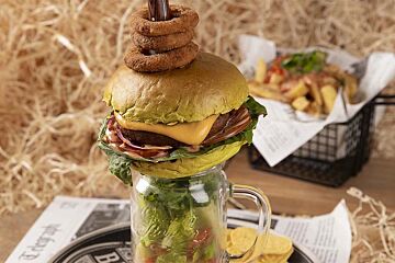 American veggie cheeseburger