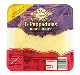 Patak's Pappadums Naturel Ready To Eat 8St