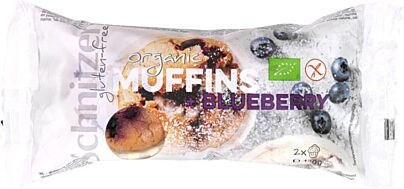 Schnitzer Muffin Blueberry Glutenvrij 140 Gr Nl Bio 01