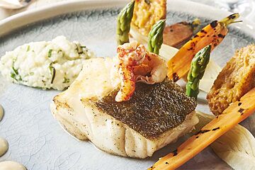 Kabeljauwfilet met risotto