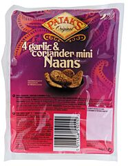 Patak's Naanbrood Knoflook/Koreander Mini 4 Stuks