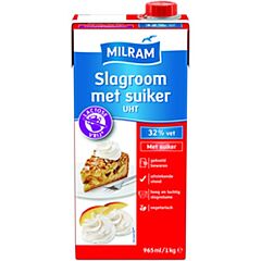 Milram Slagroom Met Suiker 32% Vet Lactosevrij