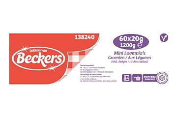 Beckers Mini Groente Loempia 20 Gr