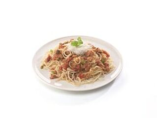 Vers Aan Tafel Spaghetti Bolognese Met Kaas
