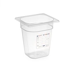 Hendi Gastronormbak 1/6 100 Mm Haccp Polypropyleen