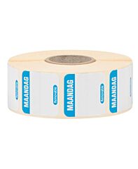 Depa Daglabel afneembaar 25x25 mm maandag