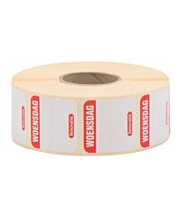 Depa Daglabel Afneembaar 25X25 Mm Woensdag