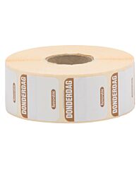 Depa Daglabel Afneembaar 25X25 Mm Donderdag