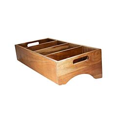 Stylepoint Bestekbak 4-Vaks Mangohout 57X28x15 Cm