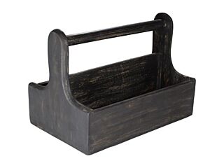 Buffet Tafel Caddy Hout L Zwart 25 X 16 X 18 Cm