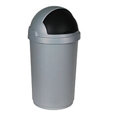 Curver Roll Bullet Bin 50 Liter Zilver- Antraciet