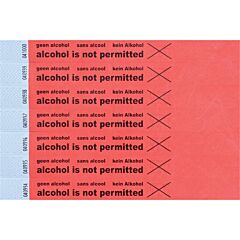 Combicraft Polsband Alcohol Not Permitted Rood