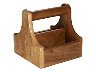Buffet Tafel Caddy Hout Small Handled 15X15cm