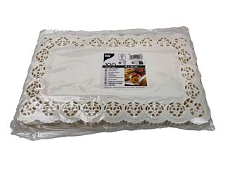 Papstar Taartrand Hoekig 30X18 Cm Wit