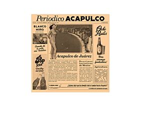 Smoky Mountains Newspaper Per. Acapulco Vetvrij Papier 30X30