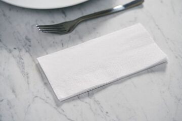 Duni Servet Wit 33X33 2Lg 1/8 Vouw