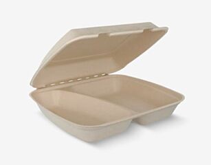 Takeaware Menubox Suikerriet 2-Vak 230X160x65mm