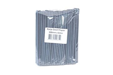 Qwien Rietje Zwart Papier 20Cm 6Mm