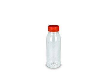 Takeaware Petfles Met Oranje Dop 250Ml