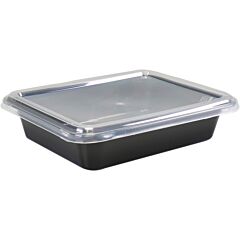 Depa Menubak 1-Vaks+Deksel Pp Zwart 227X178x49mm