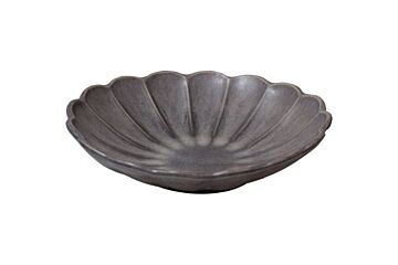 Q Authentic Pasta Bord Flower Grijs 24 Cm