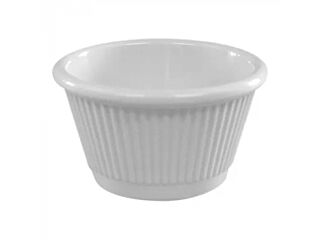 Melamine Point Ramekin Met Ribbel Wit 70 Ml
