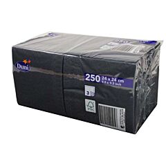 Duni Servet 24/3 Zwart