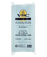 Vhc Vuilniszak Grijs Ldpe  80X120cm 65My 130L