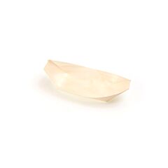 Sier Bootje Hout 140X77mm