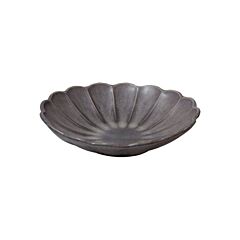 Q Authentic Pasta Bord Flower Grijs 24 Cm