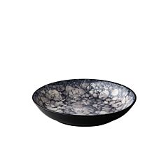 Q Authentic Bord Diep Bubble Zwart 21 Cm