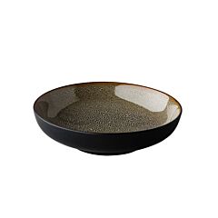 Q Authentic Bord Diep Speckle Reactive Grijs 22 Cm