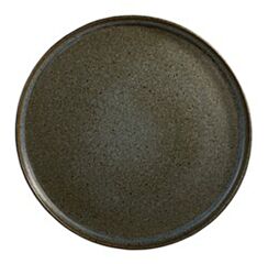 Q Authentic Bord Stone Green Met Opstaande Rand 26,5 Cm