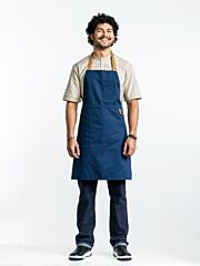 Chaud Devant Schort Bib Apron 2-Way Navy W70 - L85