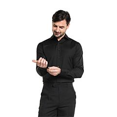 Chaud Devant Men Shirt Black Stretch Xxl