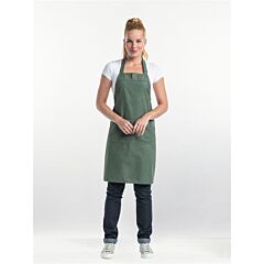 Chaud Devant Schort Bib Apron Base Moss Green W70-L85