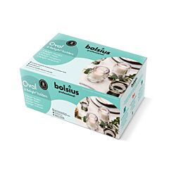 Bolsius Professional Glazen Relight Houder Ovaal Transparant
