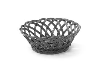 Hendi Geweven Manden, Rond, Zwart, 200X200x(H)65Mm